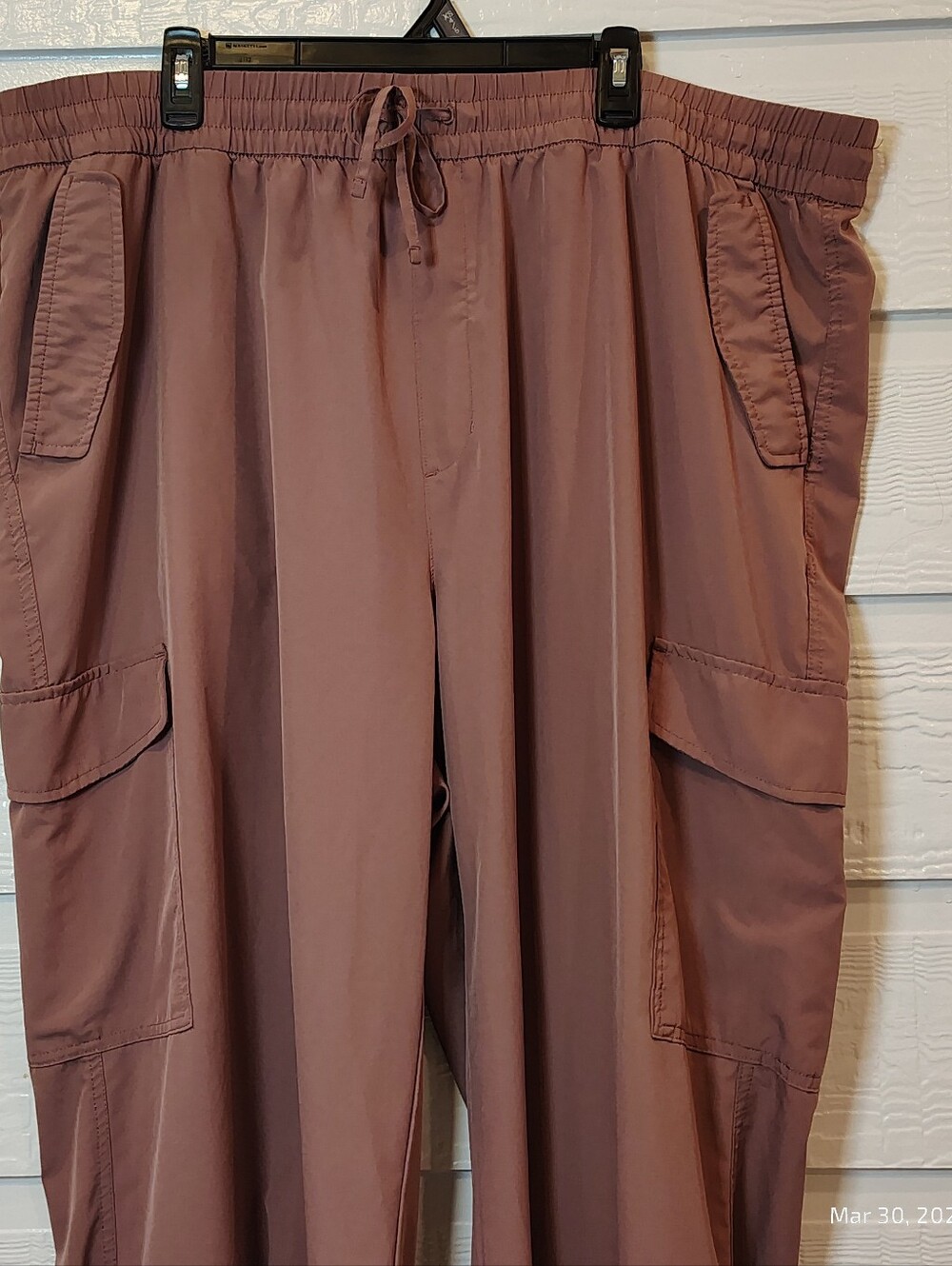 Womens 3X Old Navy StretchTech Quick Dry Pull On Cargo Pants Mauve Activewear - Picture 2 of 5